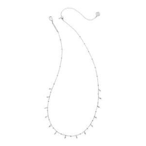 KENDRA SCOTT Camry Strand‎ Necklace Rhodium Silver Purple Amethyst New